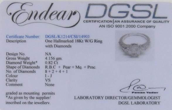 Diamond Solitaire Look Ring in Gold - Jewelslane