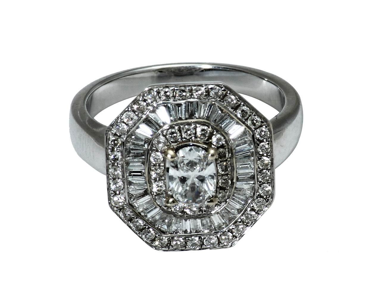 Diamond Ring With Oval Diamond - Jewelslane
