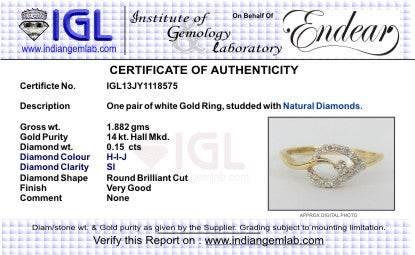 Diamond Ring Delicate Leaf design - Jewelslane