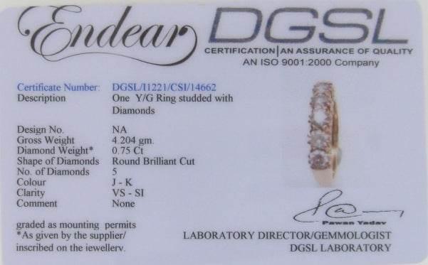 Gold Diamond Ring - Jewelslane