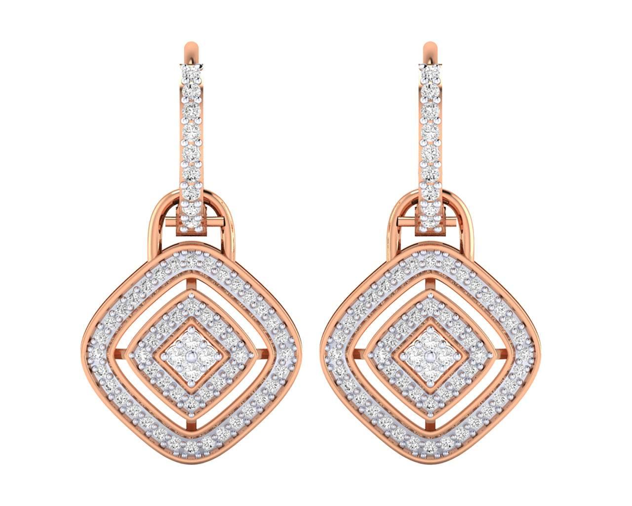 Raby Diamond Earrings in your choice of Gold, white gold or two tone gold - Jewelslane