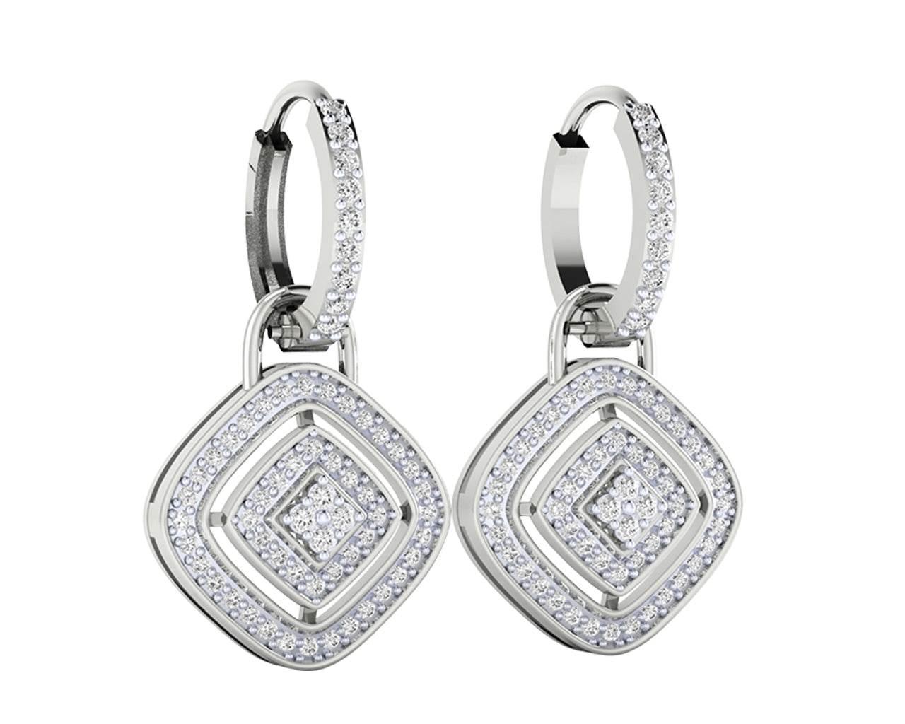 Raby Diamond Earrings in your choice of Gold, white gold or two tone gold - Jewelslane