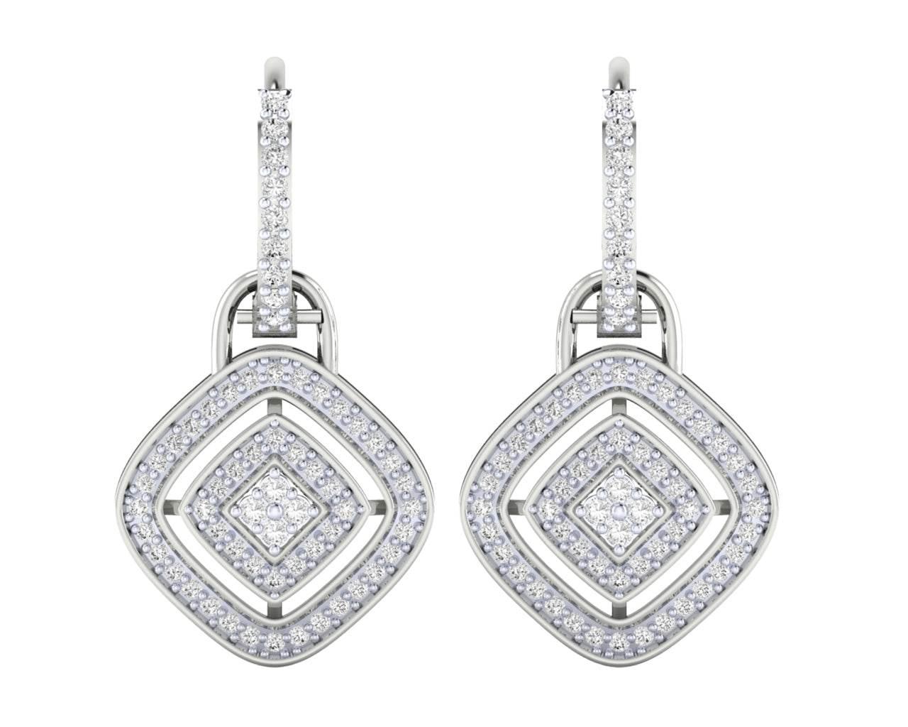 Raby Diamond Earrings in your choice of Gold, white gold or two tone gold - Jewelslane