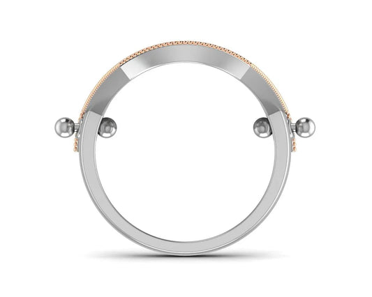 Rany diamond full finger ring in gold with movable parts - Jewelslane