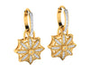 Reha Diamond floral earrings on diamond hoops - Jewelslane