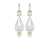 Rena Diamond Dangle drop earrings in Gold - Jewelslane