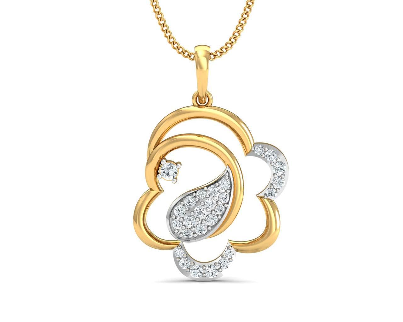 Reya Diamond Pendant In gold - Jewelslane