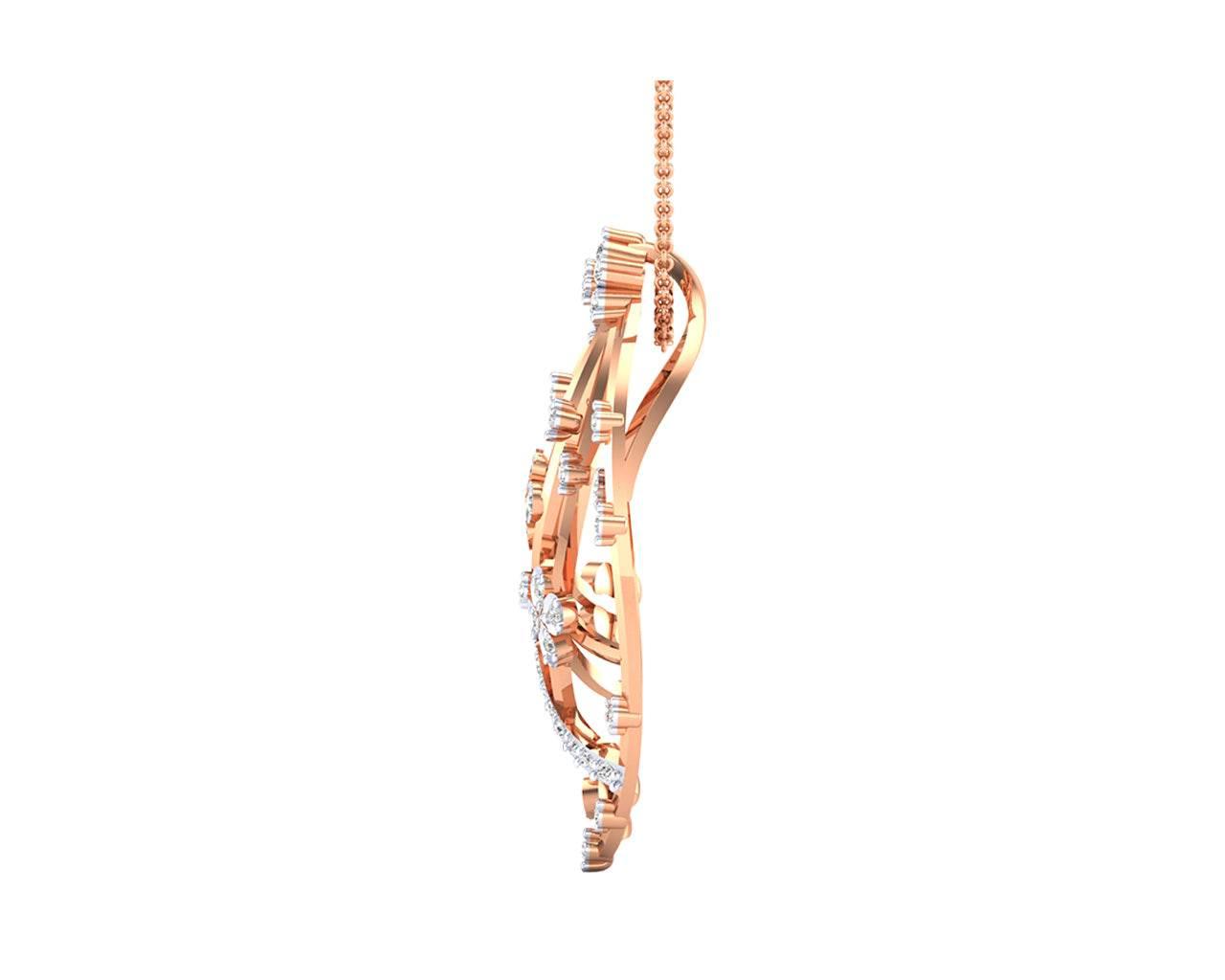 Riba Diamond designer Pendant in 18k gold - Jewelslane