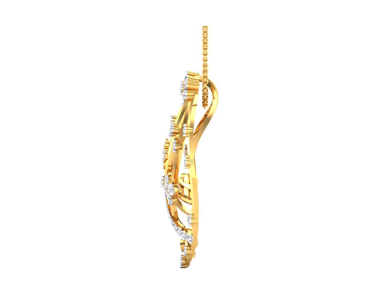 Riba Diamond designer Pendant in 18k gold - Jewelslane