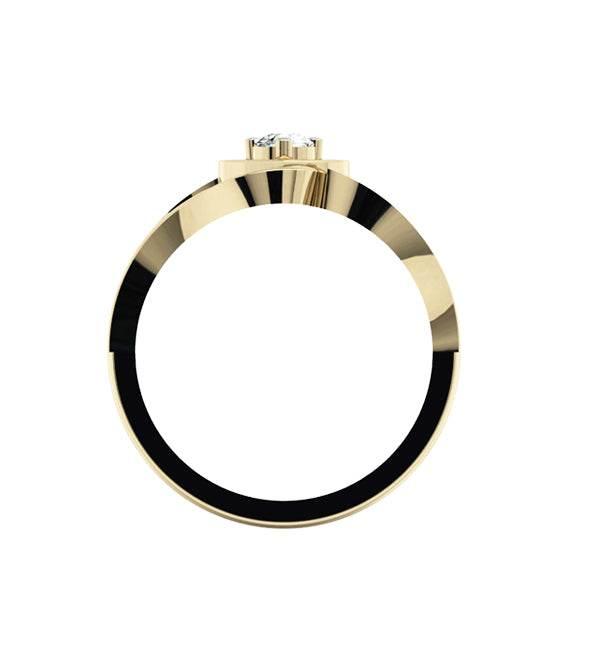 Romantic Solitaire Diamond Heart Ring - Jewelslane