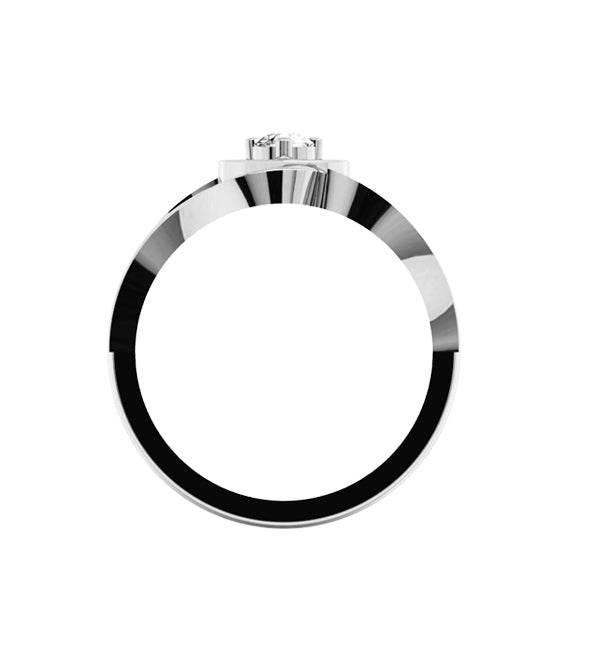 Romantic Solitaire Diamond Heart Ring - Jewelslane