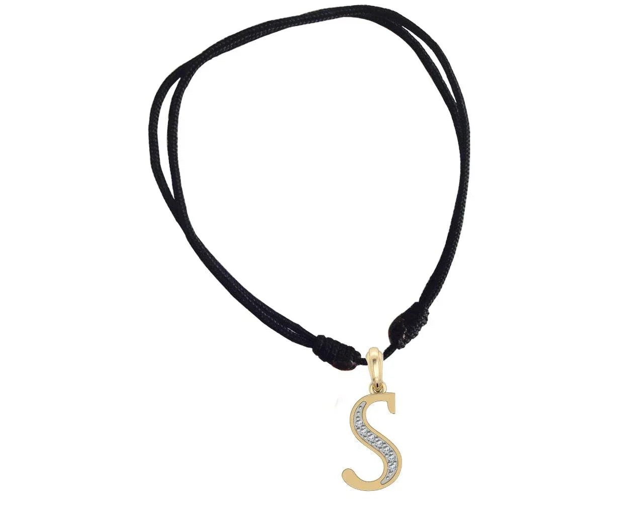 Gold Alphabet S charm - Jewelslane