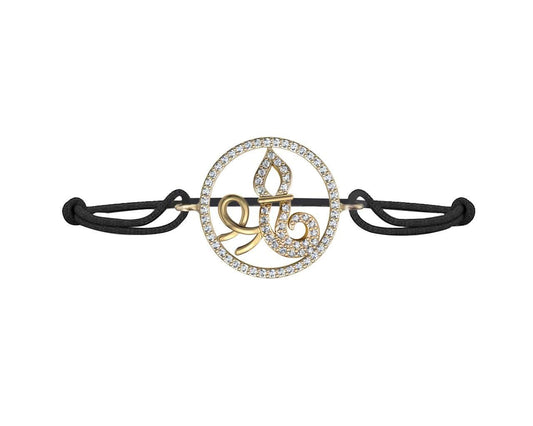 Auspicious Shri Bracelet in Gold - Jewelslane