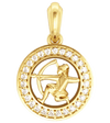 Sagittarius Charm in 14k Gold studded with 27 Diamonds - Jewelslane