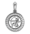 Sagittarius Charm Pendant studded with Diamonds in 92.5 Silver - Jewelslane