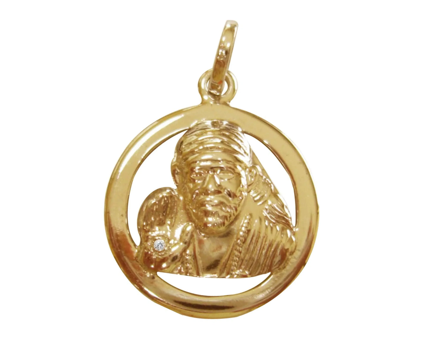 Sai Baba Pendant in Gold - Jewelslane