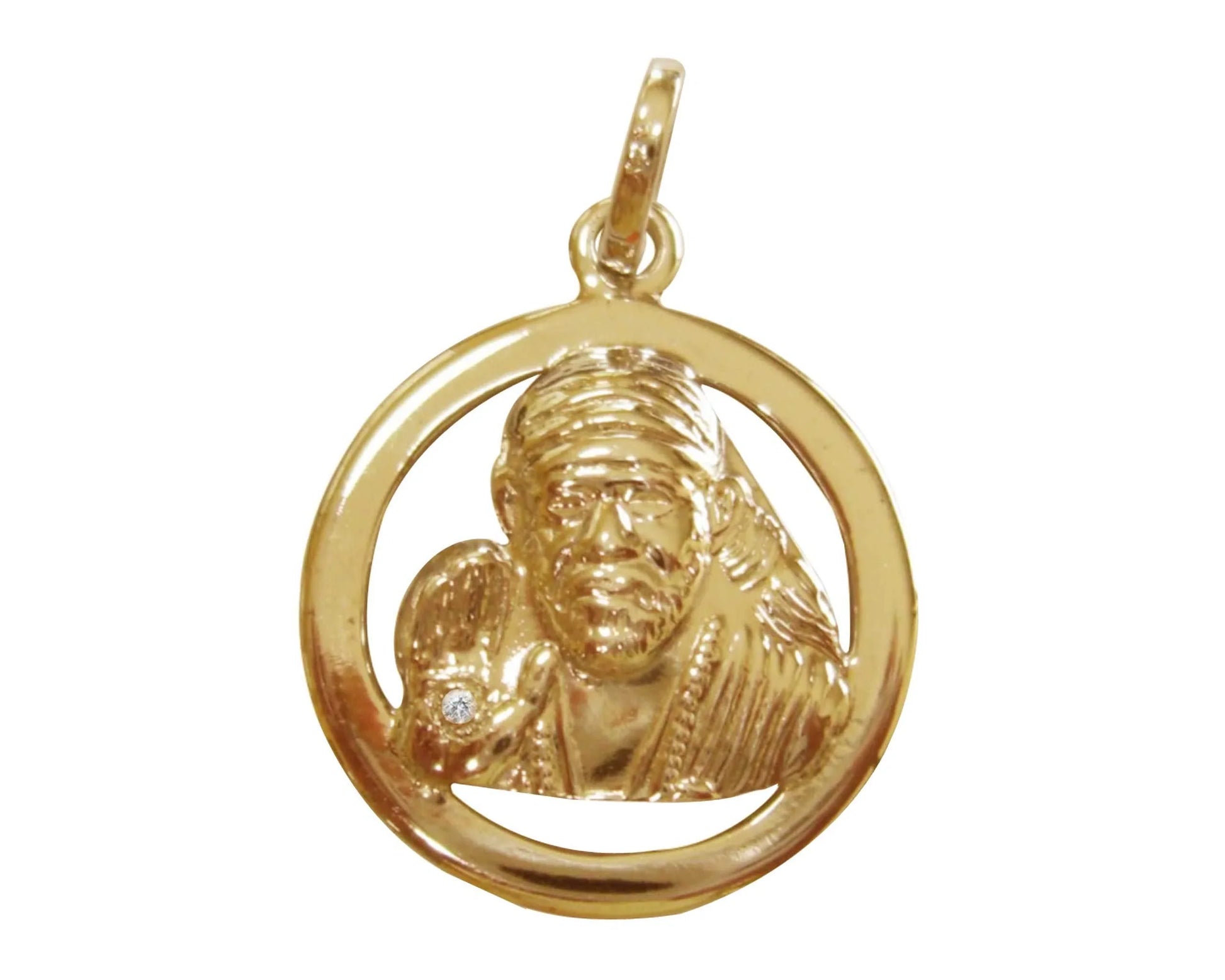 Sai Baba Pendant in Gold - Jewelslane