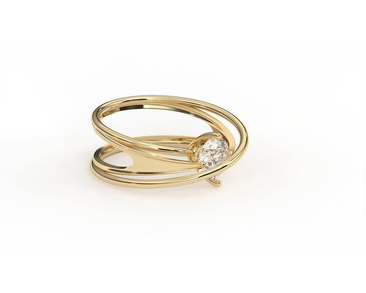 Sansa Diamond Ring in 14k Gold - Jewelslane