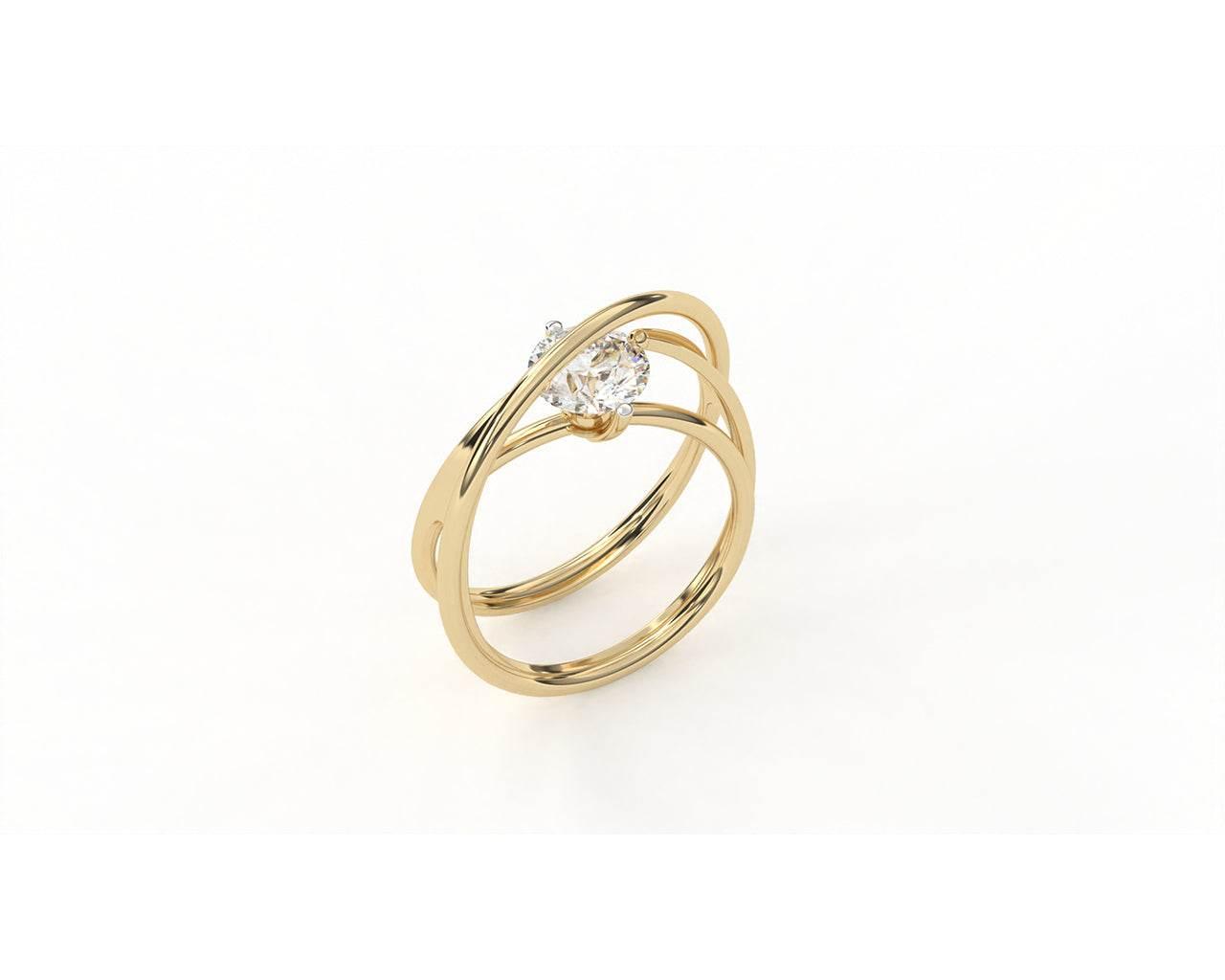 Sansa Diamond Ring in 14k Gold - Jewelslane