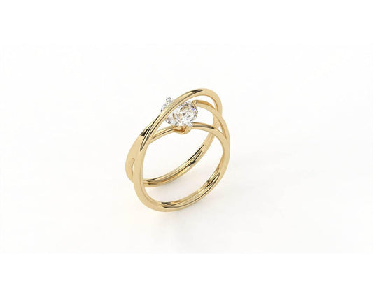 Sansa Diamond Ring in 14k Gold - Jewelslane
