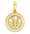 Scorpio Charm Pendant in Gold with 27 Diamonds - Jewelslane