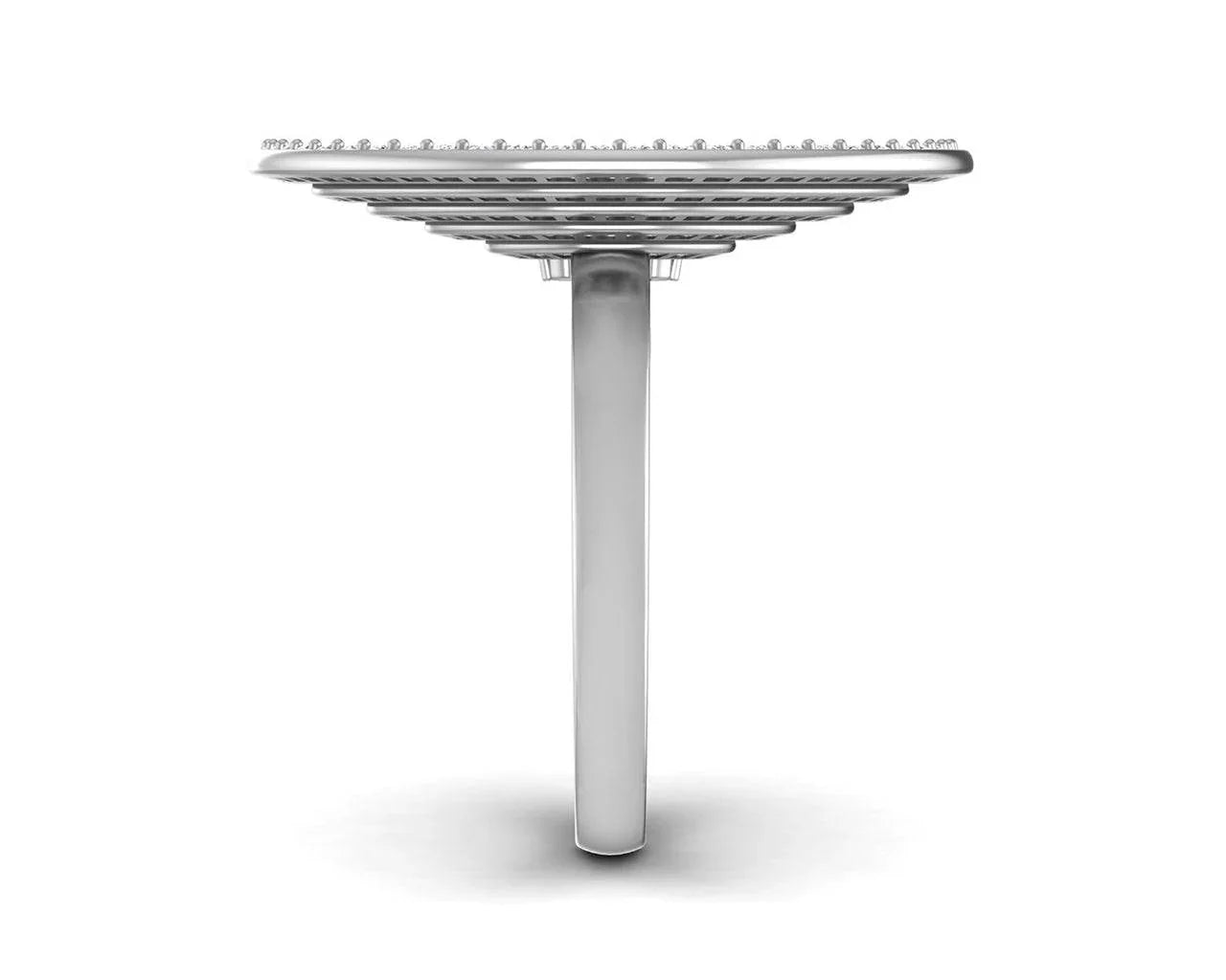 Seka Diamond Concave Cocktail Ring in gold - Jewelslane