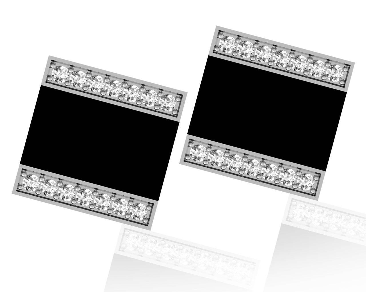 Shaun Black Onyx & Diamond Cufflinks - Jewelslane