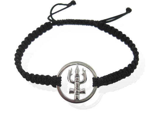 Shiv Trisul Bracelet in Silver - Jewelslane
