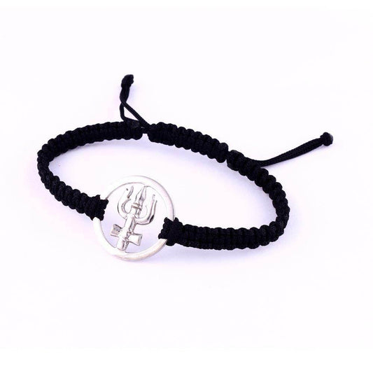 Shiv Trisul Bracelet in Silver - Jewelslane
