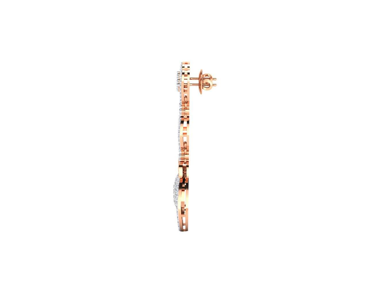 Sica Diamond Danglers in 18k gold - Jewelslane
