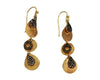 Silver Gold plated Danglers with Diamonds - Jewelslane