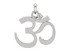 Silver Om Pendant with single diamond - Jewelslane