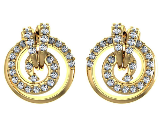 Simple Diamond eartops - Jewelslane