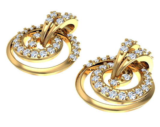 Simple Diamond eartops - Jewelslane