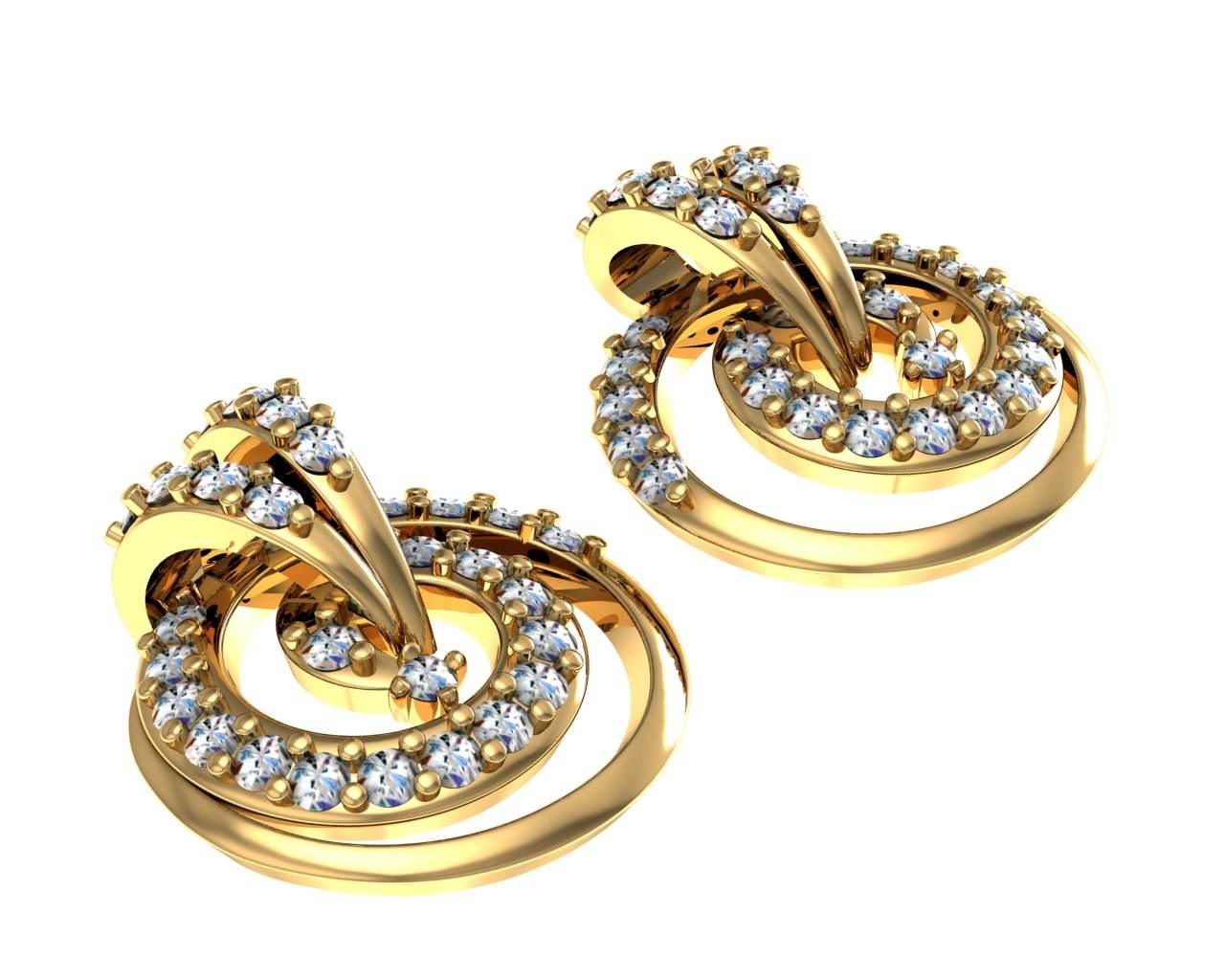 Simple Diamond eartops - Jewelslane