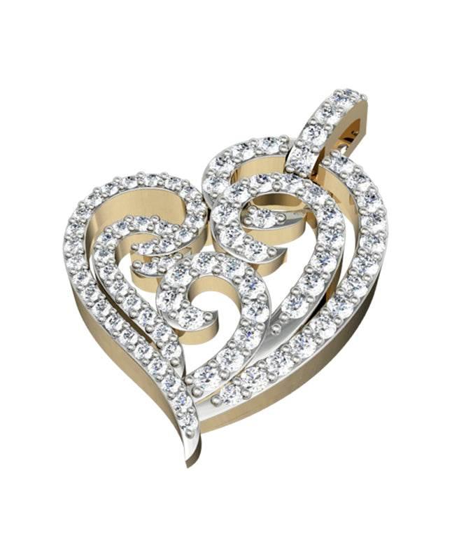 Simply Endearing Diamond Heart Pendant - Jewelslane