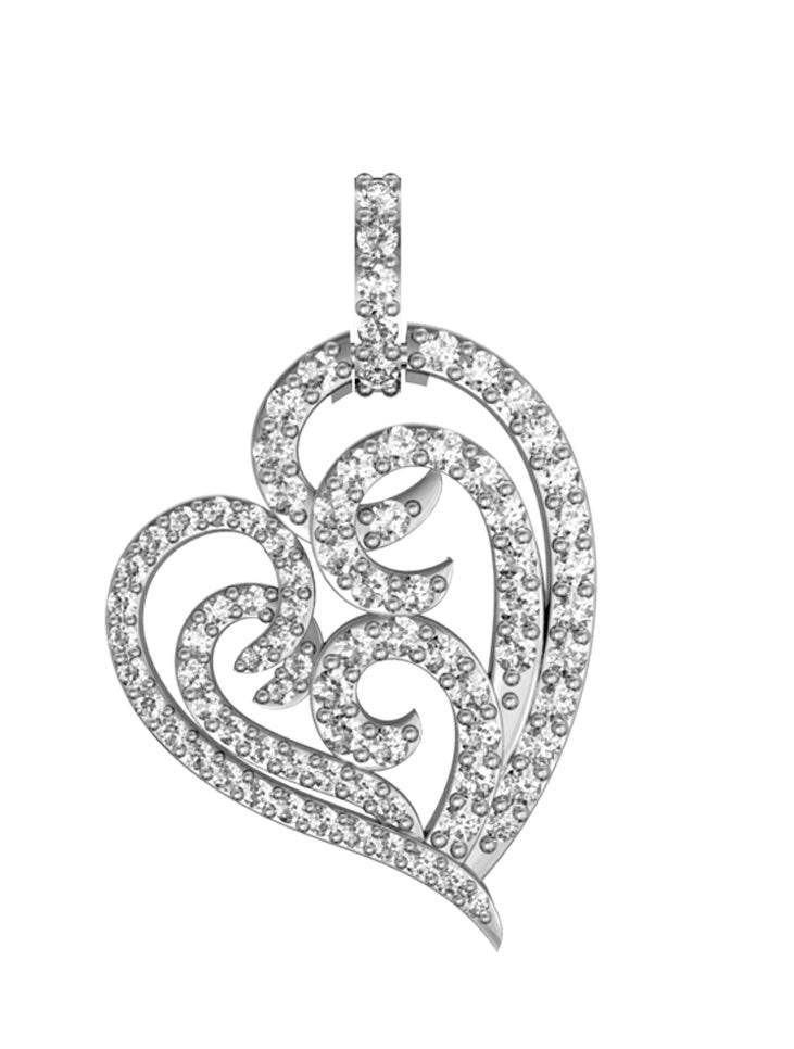 Simply Endearing Diamond Heart Pendant - Jewelslane
