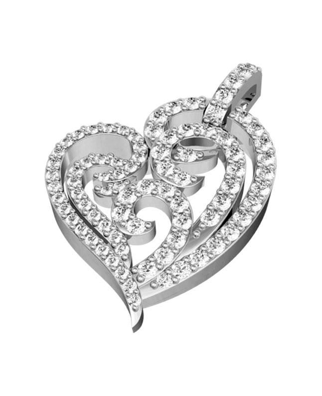 Simply Endearing Diamond Heart Pendant - Jewelslane
