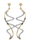 Slender spiral Diamond danglers - Jewelslane