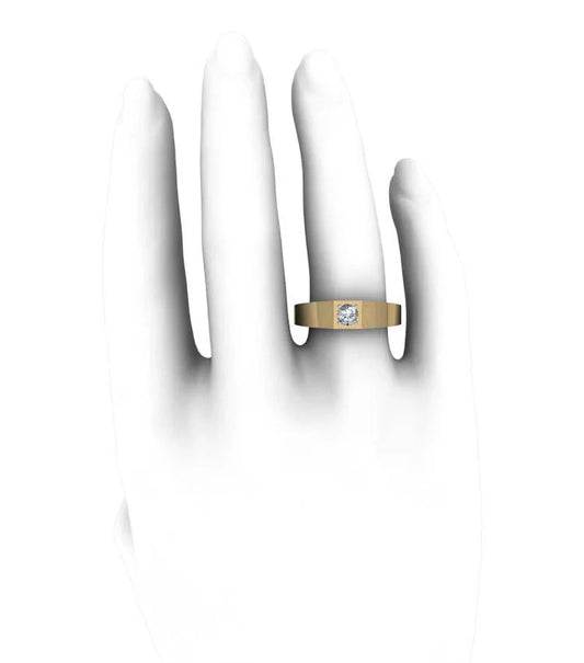 Solitaire Diamond Men's Engagement Ring - Jewelslane