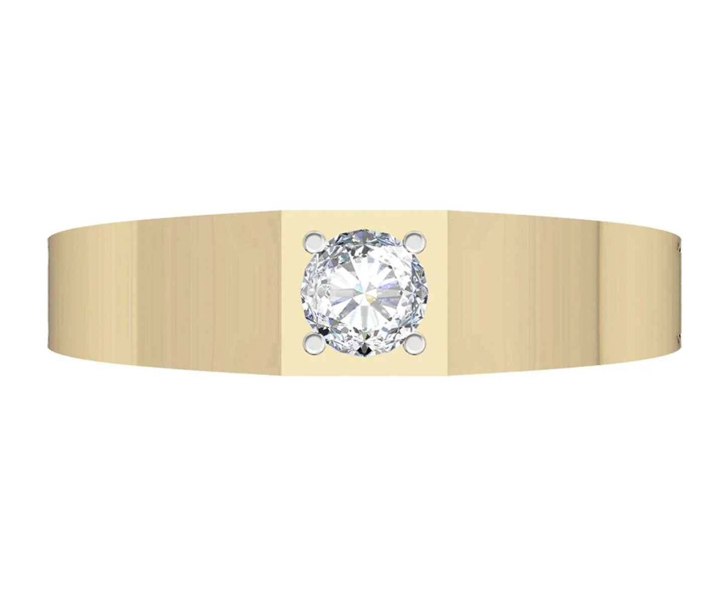 Solitaire Diamond Men's Engagement Ring - Jewelslane