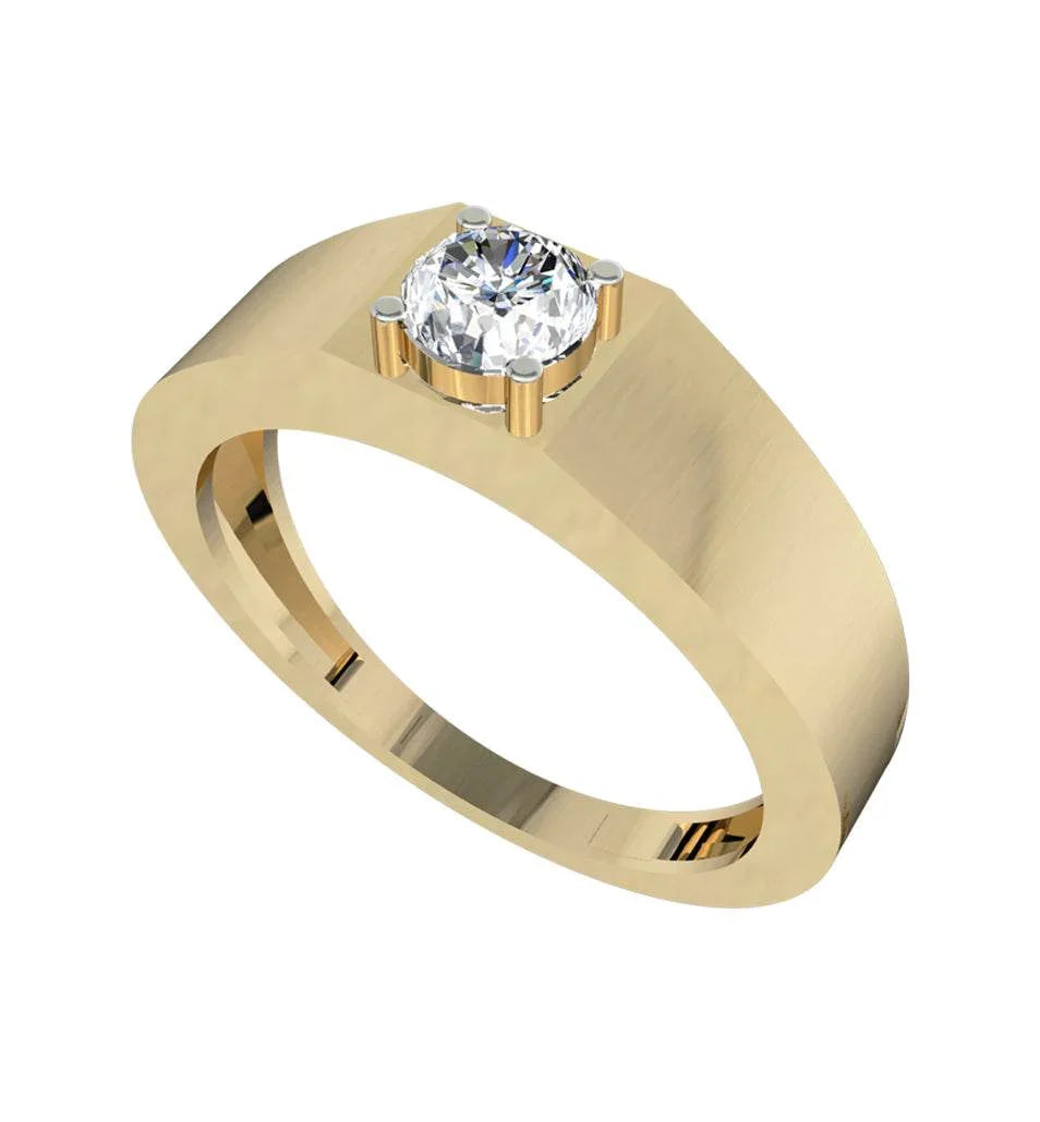 Solitaire Diamond Men's Engagement Ring - Jewelslane