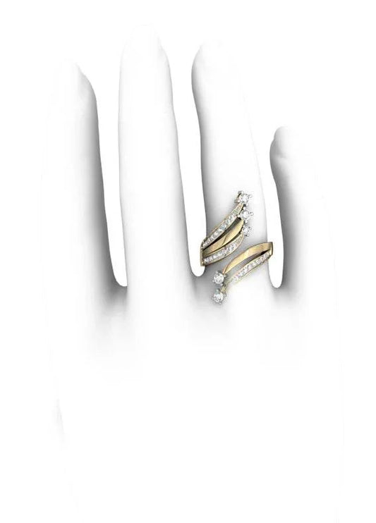 Solitaire diamond Spray ring - Jewelslane