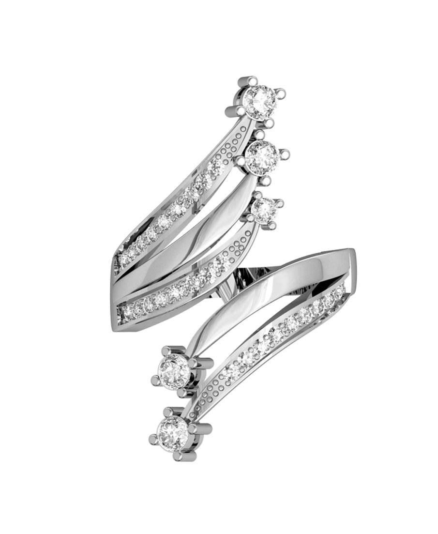 Solitaire diamond Spray ring - Jewelslane