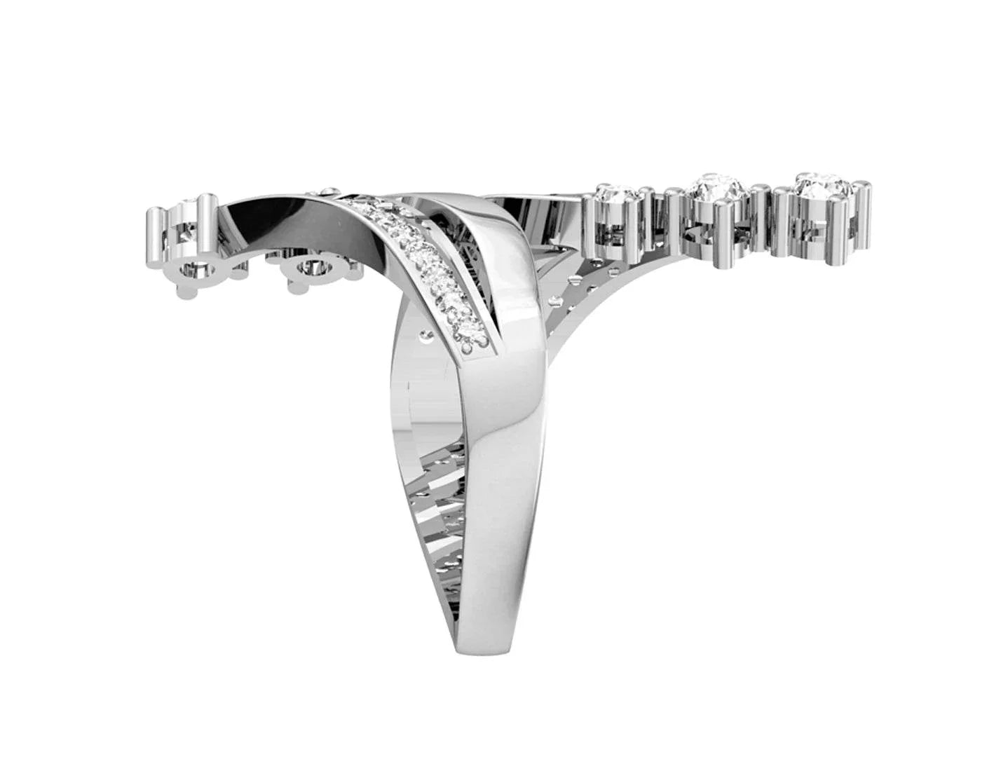 Solitaire diamond Spray ring - Jewelslane