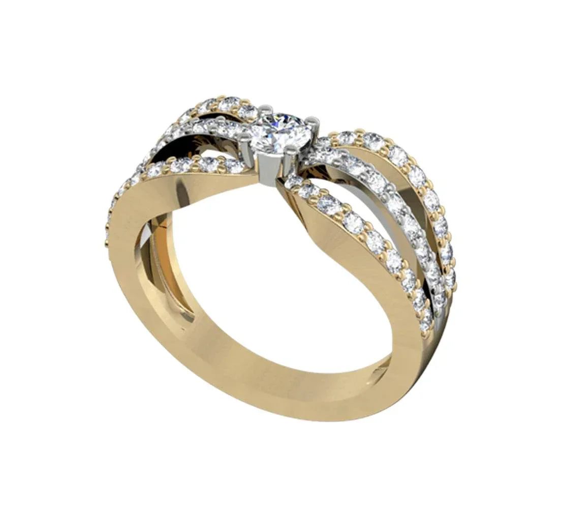 Solitaire diamond bridal ring - Jewelslane