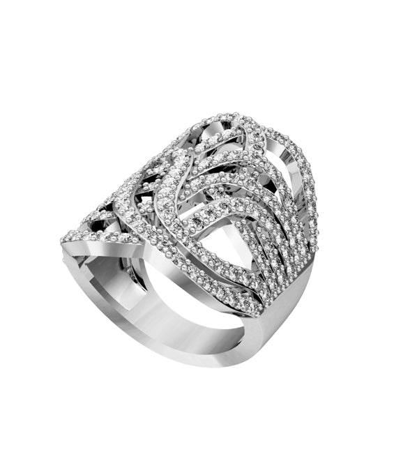 Sophisticated Diamond Cocktail Ring - Jewelslane