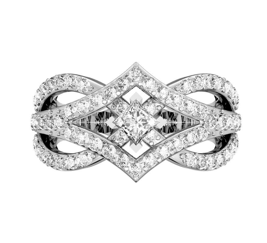 Sophisticated Princess Solitaire Ring - Jewelslane