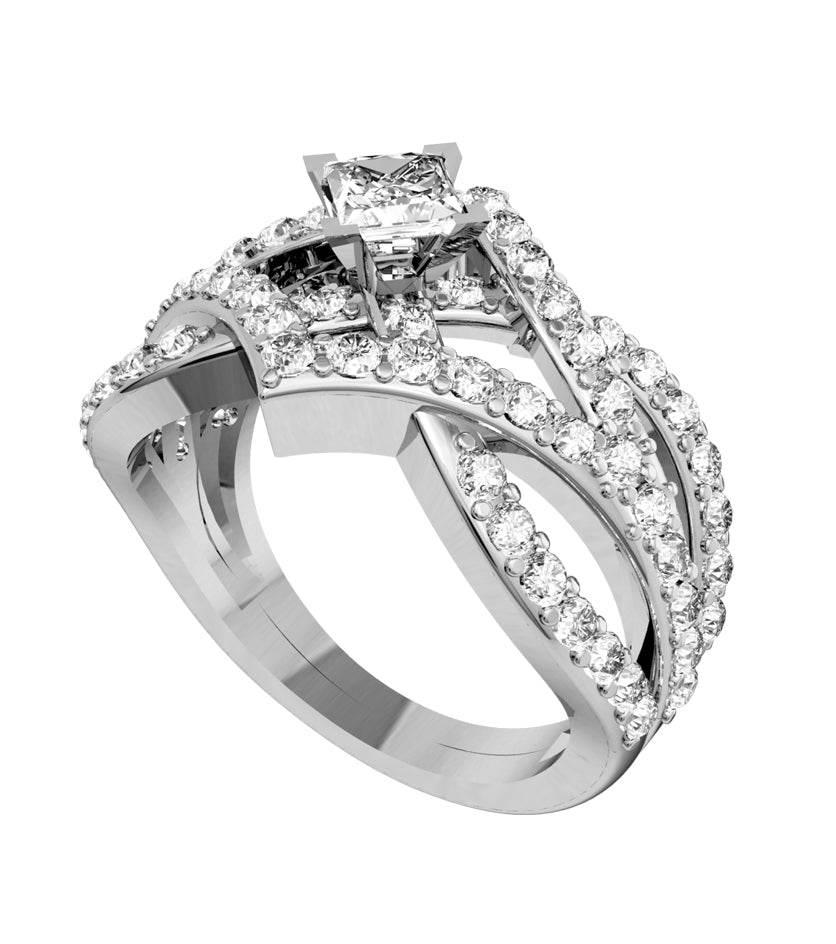 Sophisticated Princess Solitaire Ring - Jewelslane