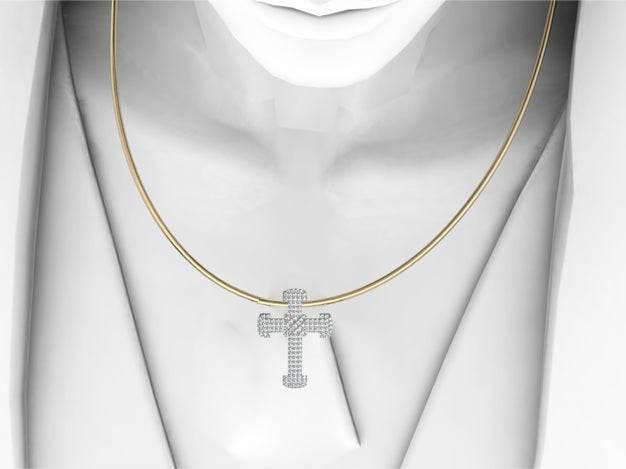 Sparkling Cross pendant with diamonds - Jewelslane